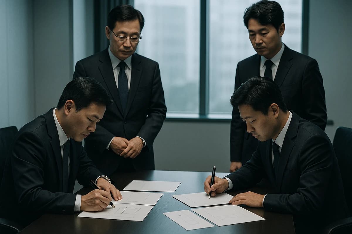 기술이전 협의와 문서 서명